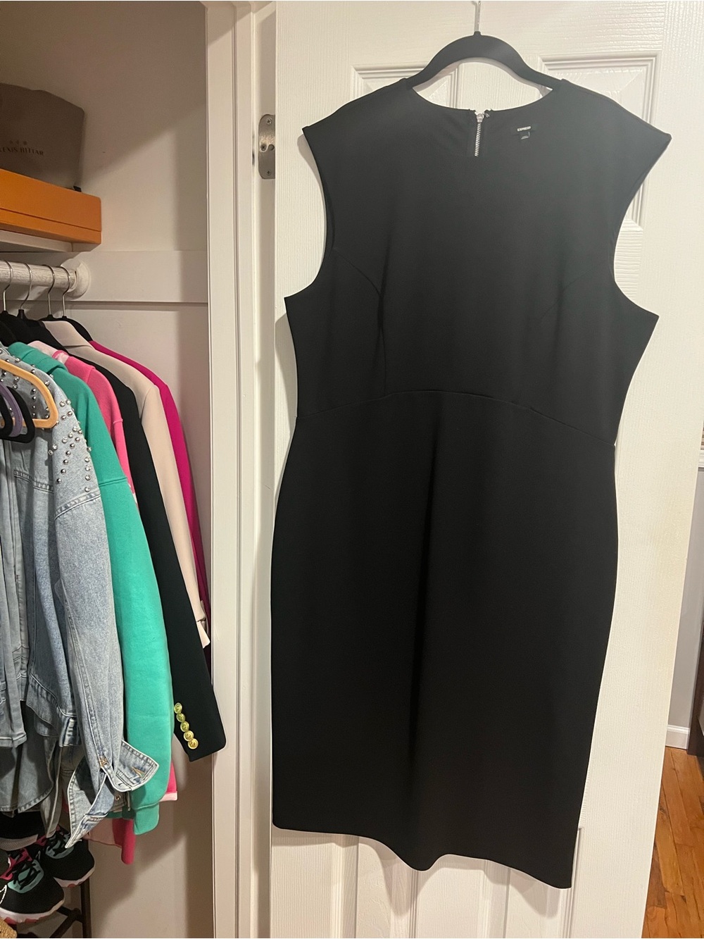 Express Black Midi Sheath Dress